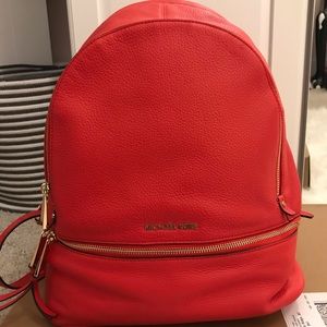 Michael Kors Red Backpack